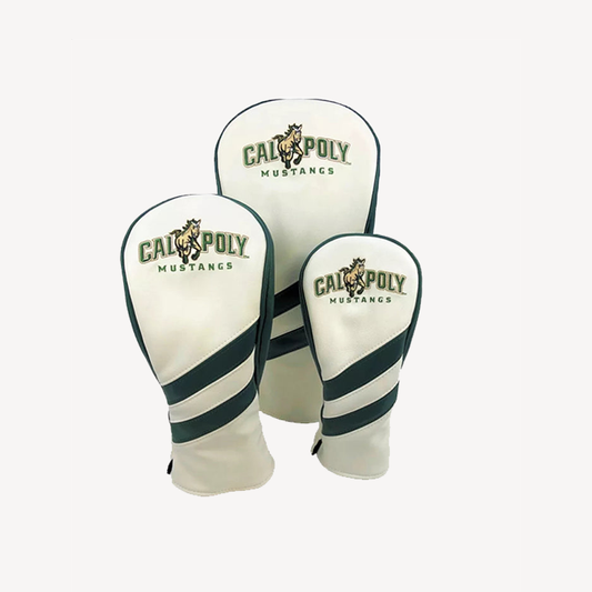 PRG Golf Cal Poly Mustangs Set of 3 Head Covers Driver Fairway & Rescue NCAA Licensed
