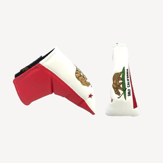 PRG Golf Limited Edition California Golden Bear Horizon Blade Putter Cover Red White Blue