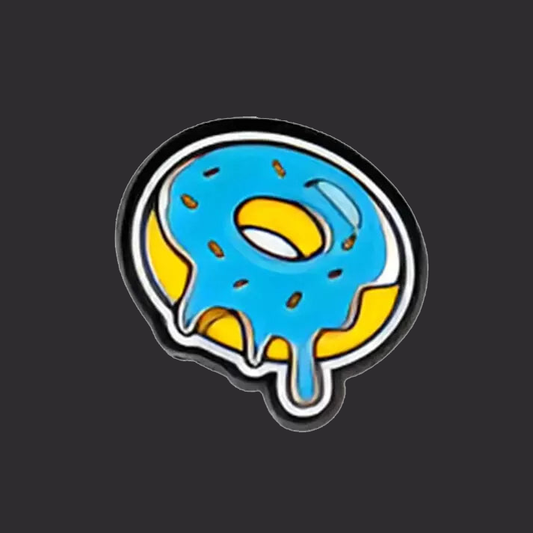 Sweet Rollz Authentic Blue Homer Simpson Doughnut Golf Ball Marker Apx. 1" X 1"