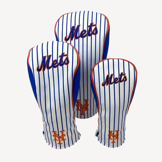 PRG Golf New York Mets Set of 3 Head Covers Driver Fairway & Rescue/ Hybrid MLB Licensed
