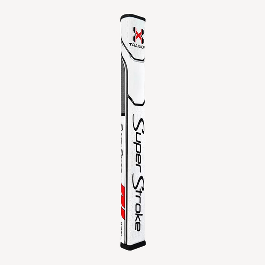 SuperStroke (Authentic) Traxion Red White & Gray Flatso 1.0 Putter Grip