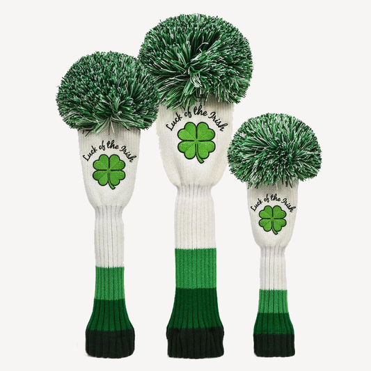 PRG Golf Originals Collection Luck Of The Irish Pom Pom Set of 3 Head Covers Driver Fairway & Rescue