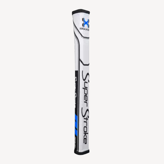 SuperStroke (Authentic) Traxion Black White & Blue Pistol GT 1.0 Putter Grip