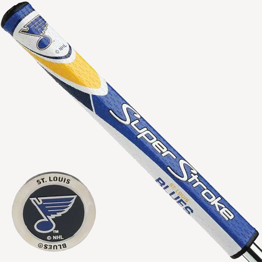 SuperStroke (Authentic) St. Louis Blues 2.0 Putter Grip w/Ball Marker NHL Licensed