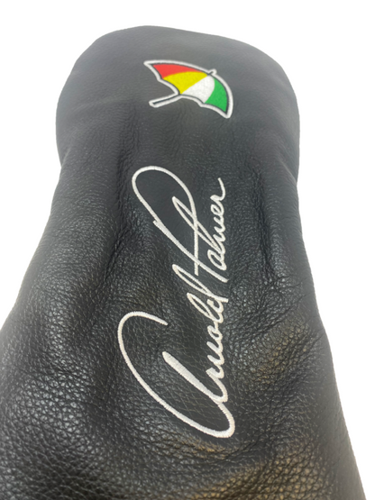 PRG Golf Arnold Palmer Vanto Vintage Signature Series 100% Genuine Black Leather Driver Head Cover