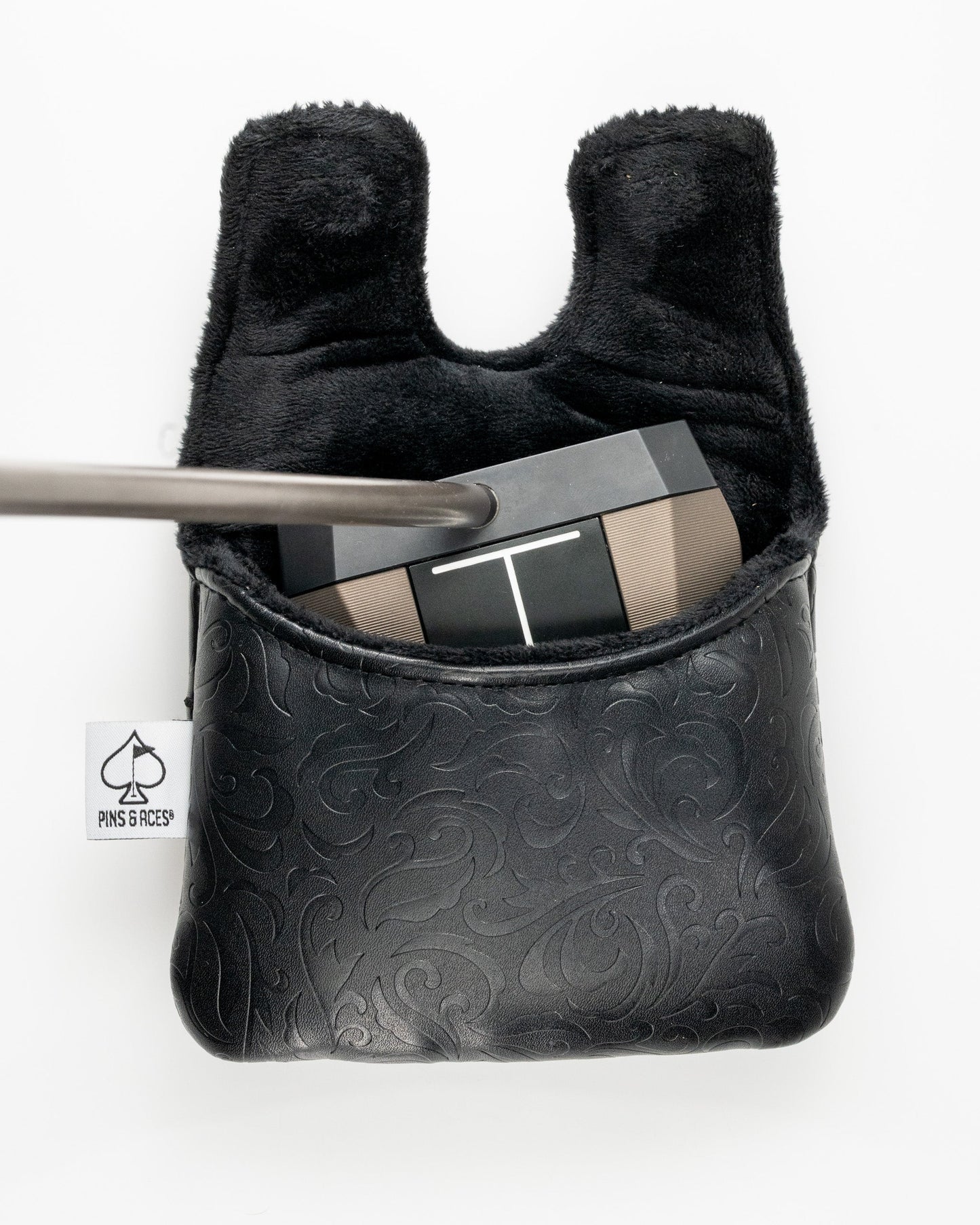 Pins & Aces (Authentic) Blackout Ace of Spades Center Shaft Mallet Putter Cover