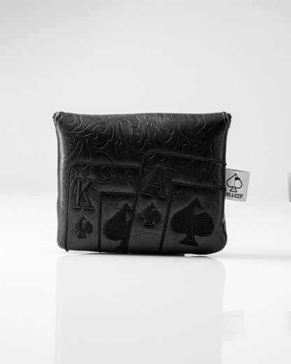 Pins & Aces (Authentic) Blackout Ace of Spades Center Shaft Mallet Putter Cover