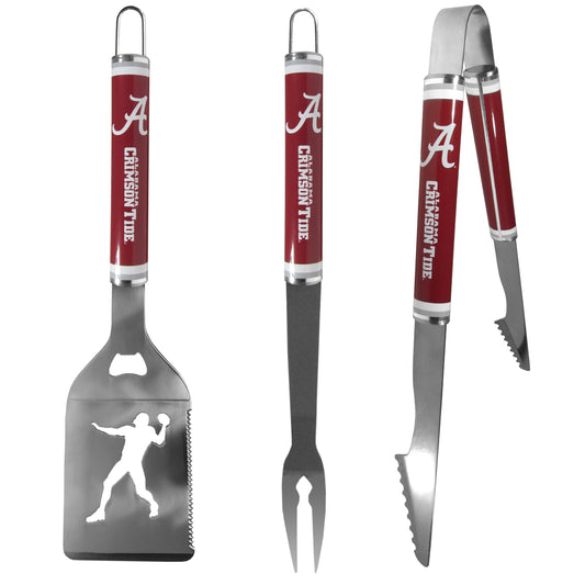 Siskiyou Gifts Alabama Crimson Tide 3 Piece Steel Tailgater BBQ Set