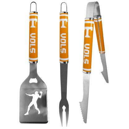 Siskiyou Gifts Tennessee Volunteers 3 Piece Steel Tailgater BBQ Set, NCAA Licensed