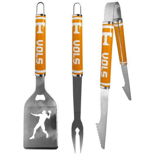 Siskiyou Gifts Tennessee Volunteers 3 Piece Steel Tailgater BBQ Set, NCAA Licensed