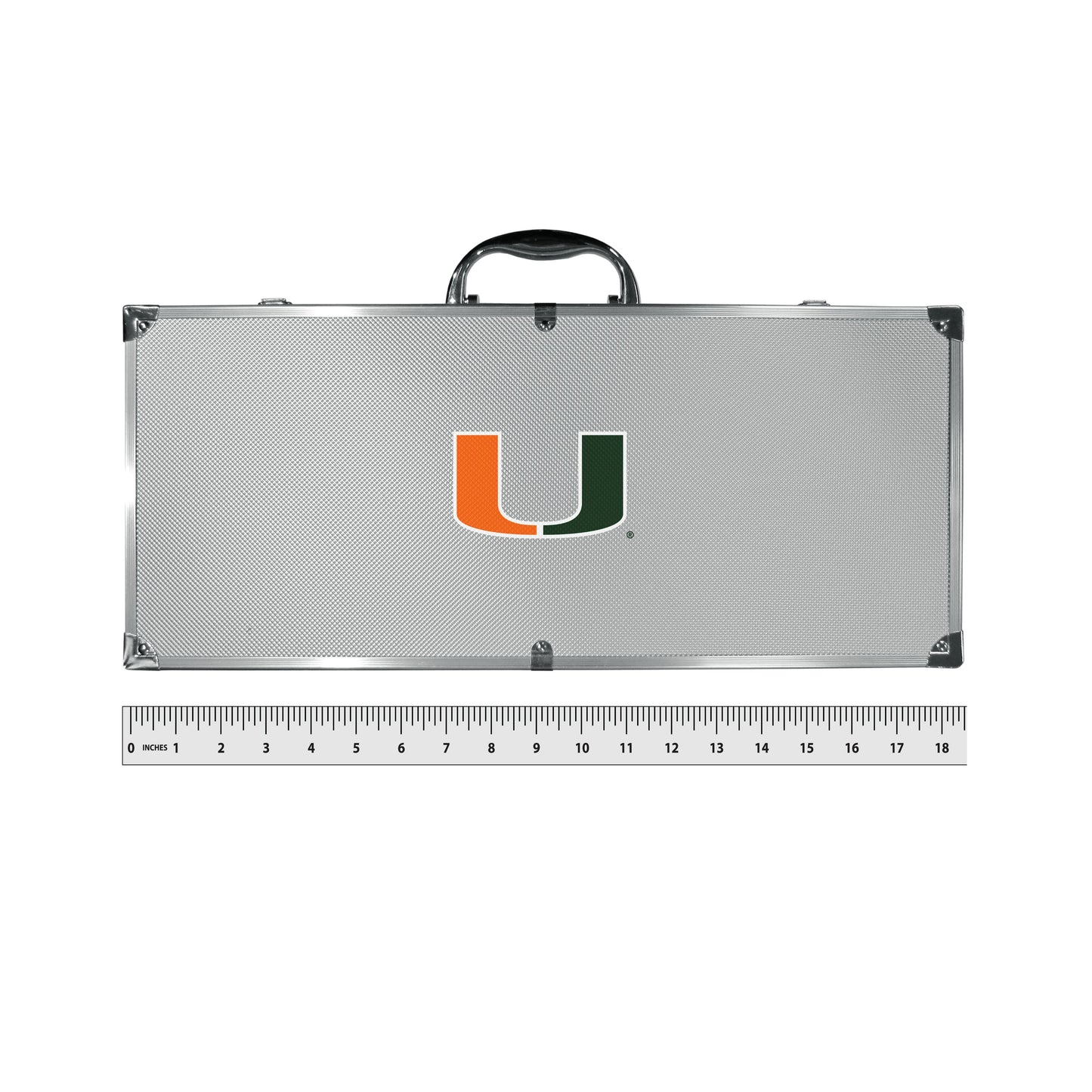 Siskiyou Gifts Miami Hurricanes 8 Piece Tailgater BBQ Set w/Metal Case, NCAA Licensed