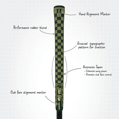 Stick Grips Golf Authentic Country Club Dark Green Standard Swing Club Grip