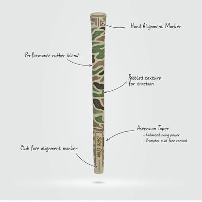 Stick Grips Golf Authentic New Camo Midsize Swing Club Grip (Irons & Woods)