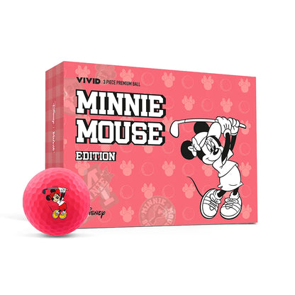 Volvik Vivid Soft 3-Piece Minnie Mouse Golf Edition 12 Pk./ 2 Colors Pink/Yellow