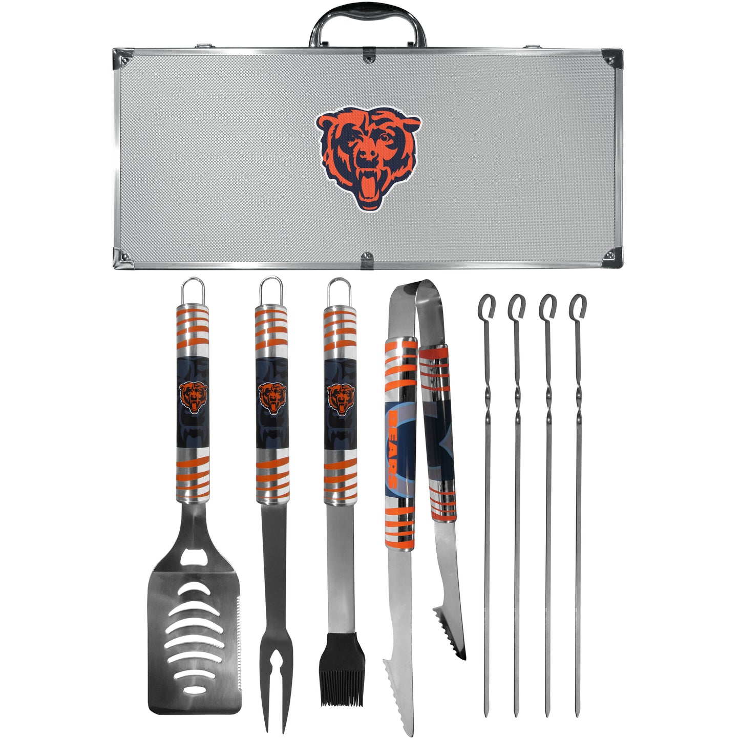 Siskiyou Gifts Chicago Bears 8 piece Tailgater BBQ Set w/Metal Case NFL Licensed