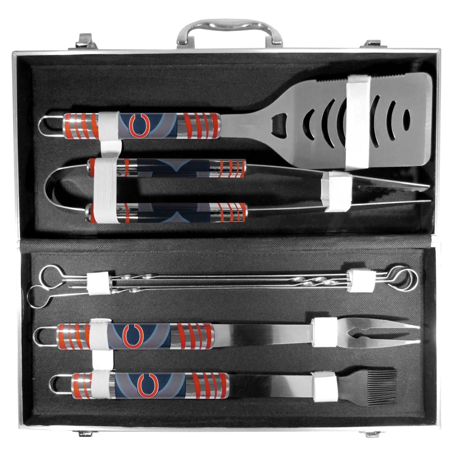 Siskiyou Gifts Chicago Bears 8 piece Tailgater BBQ Set w/Metal Case NFL Licensed