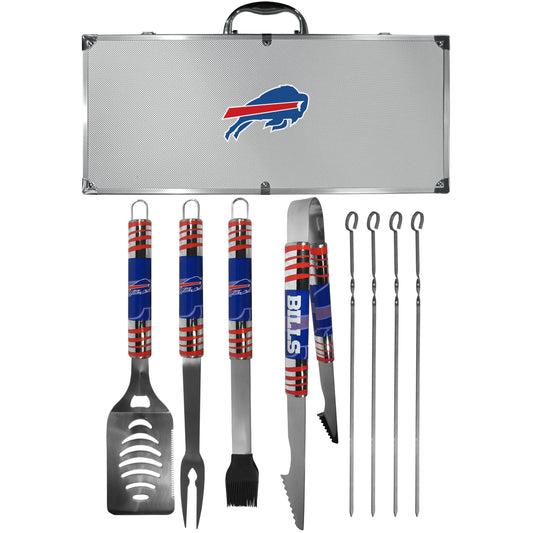 Siskiyou Gifts Buffalo Bills 8 Piece Tailgater BBQ Set w/Metal Case, NHL Licensed