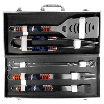 Siskiyou Gifts Denver Broncos 8 piece Tailgater BBQ Set w/Metal Case NFL Licensed