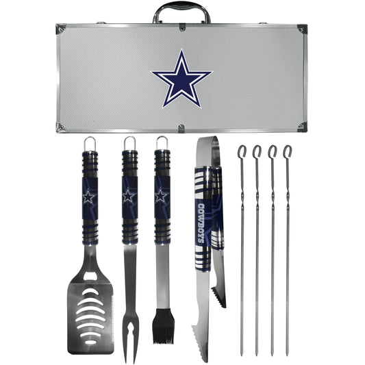 Siskiyou Gifts Dallas Cowboys 8 Piece Tailgater BBQ Set w/Metal Case, NFL Licensed