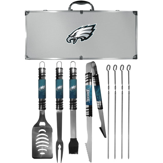 Siskiyou Gifts Philadelphia Eagles 8 Piece Tailgater BBQ Set w/Metal Case, NFL Licensed