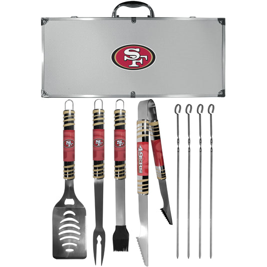 Siskiyou Gifts San Francisco 49ers 8 piece Tailgater BBQ Set with Metal Case