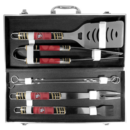 Siskiyou Gifts San Francisco 49ers 8 piece Tailgater BBQ Set with Metal Case