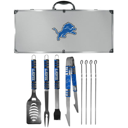 Siskiyou Gifts Detroit Lions 8 piece Tailgater BBQ Set with Metal Case