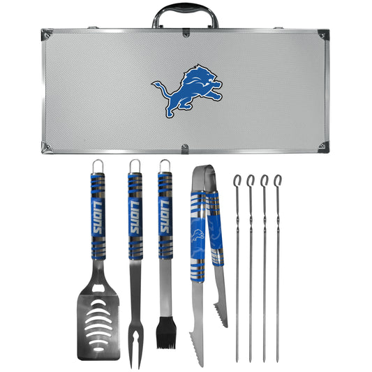 Siskiyou Gifts Detroit Lions 8 piece Tailgater BBQ Set with Metal Case