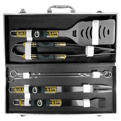 Siskiyou Gifts Green Bay Packers 8 piece Tailgater BBQ Set with Metal Case