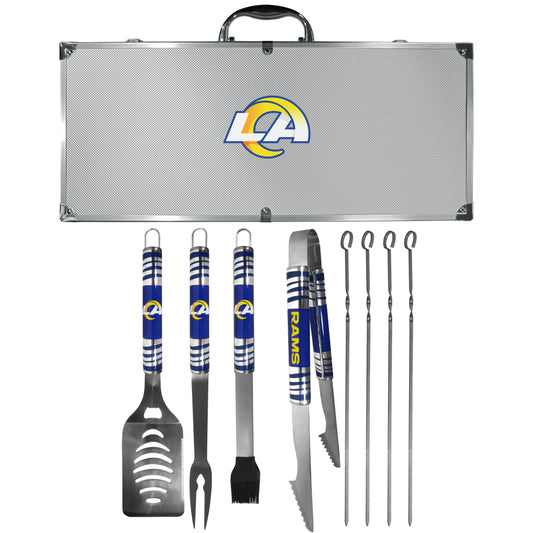 Siskiyou Gifts Los Angeles Rams 8 piece Tailgater BBQ Set with Metal Case