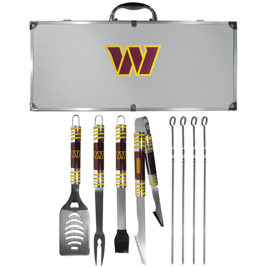 Siskiyou Gifts Washington Commanders 8 Piece Tailgater BBQ Set w/Metal Case, NFL Licensed