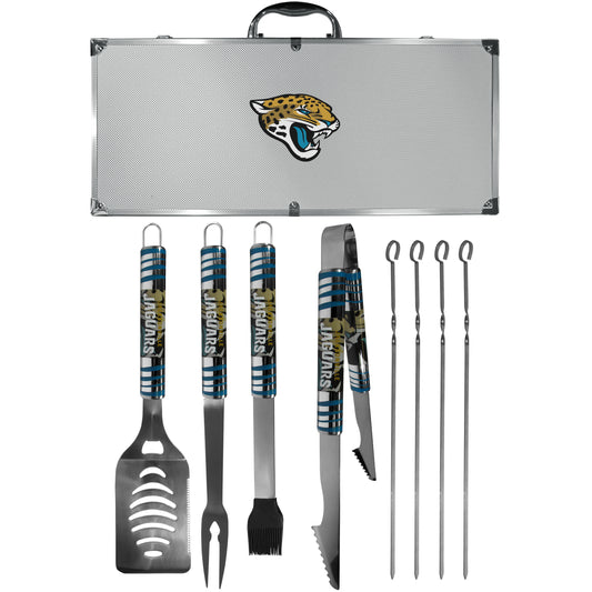 Siskiyou Gifts Jacksonville Jaguars 8 piece Tailgater BBQ Set w/Metal Case NFL Licensed