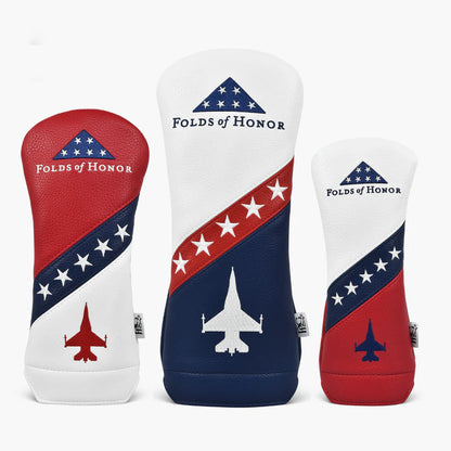 PRG Golf 2025 Folds of Honor Collection Cover Set w/Driver, Fairway & Rescue (Red White & Blue)