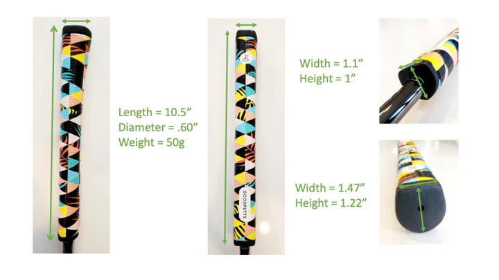 GoodPutts Authentic Lightning Bolt "Thunder Stroke" Pistol Putter Grip