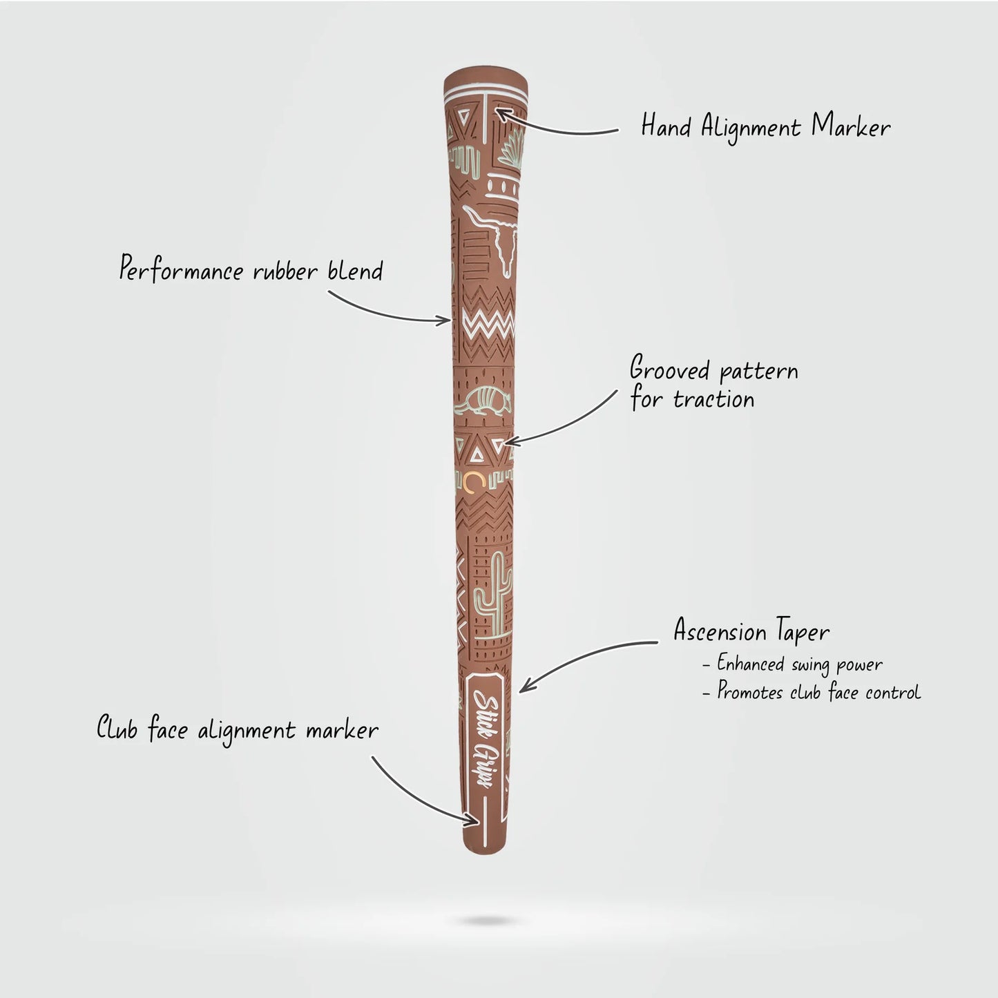 Stick Grips Golf Authentic Gaucho Clay Midsize Swing Club Grip (Irons & Woods)
