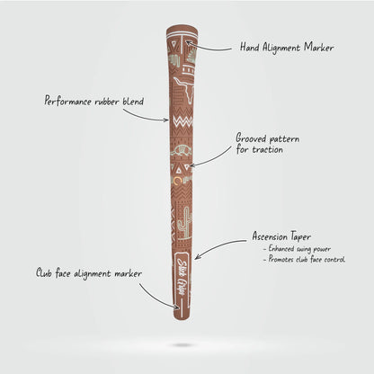 Stick Grips Golf Authentic Gaucho Clay Midsize Swing Club Grip (Irons & Woods)