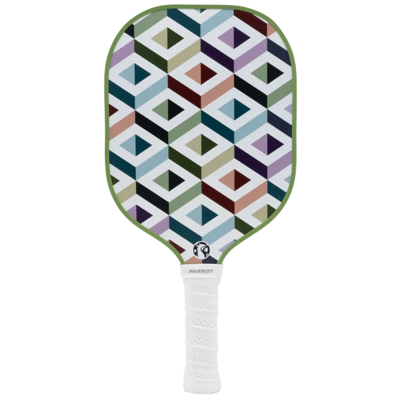 Parrot Paddles Carbon Fiber Lifestyle Geo Scape Pickleball Paddle 12MM Thick