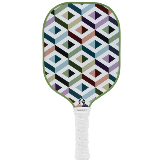 Parrot Paddles Carbon Fiber Lifestyle Geo Scape Pickleball Paddle 12MM Thick