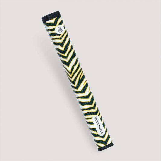 GoodPutts Authentic Zebra print Green Bay Loves the 90's Pistol Putter Grip