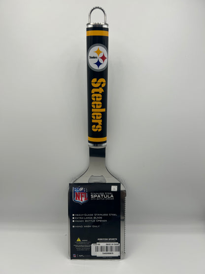 Siskiyou Gifts Pittsburgh Steelers Stainless Steel BBQ Spatula w/Bottle Opener, NFL Licensed