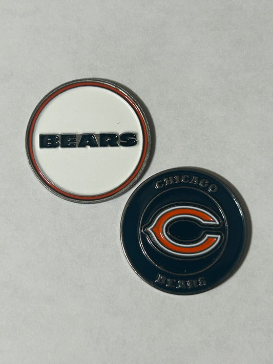 Chicago Bears 1" Diameter Magnetic Golf Ball Marker