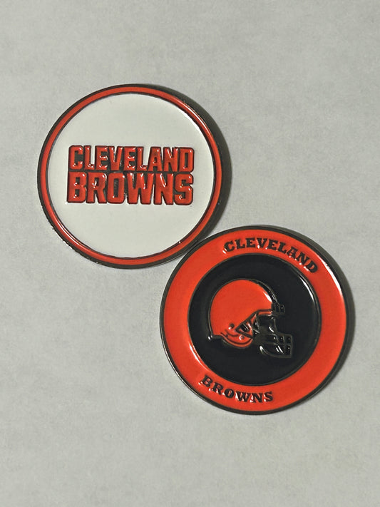 Cleveland Browns 1" Diameter Magnetic Golf Ball Marker