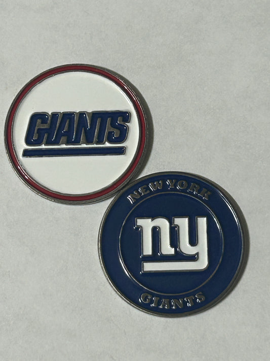New York Giants 1" Diameter Magnetic Golf Ball Marker