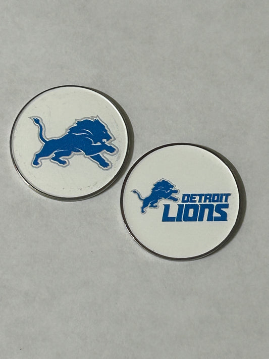 Detroit Lions 1" Diameter Magnetic Golf Ball Marker