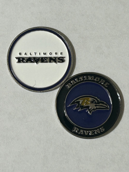 Baltimore Ravens 1" Diameter Magnetic Golf Ball Marker