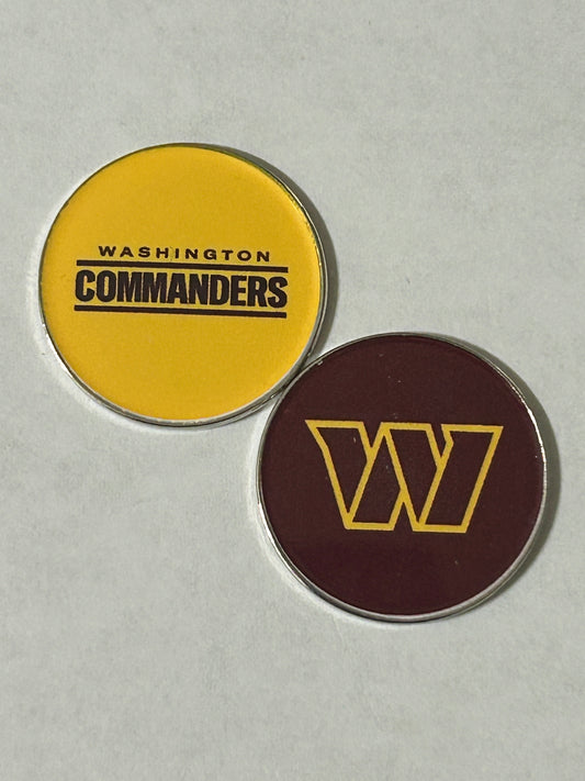 Washington Commanders 1" Diameter Magnetic Golf Ball Marker