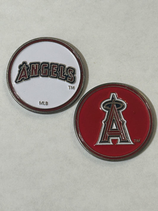 Las Angeles Angels 1" Diameter Magnetic Golf Ball Marker