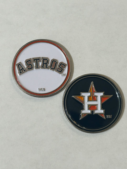 Houston Astros 1" Diameter Magnetic Golf Ball Marker