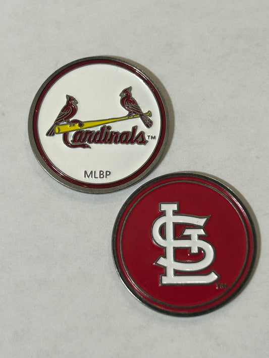 St Louis Cardinals 1" Diameter Magnetic Golf Ball Marker