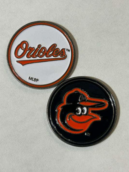 Baltimore Orioles 1" Diameter Magnetic Golf Ball Marker